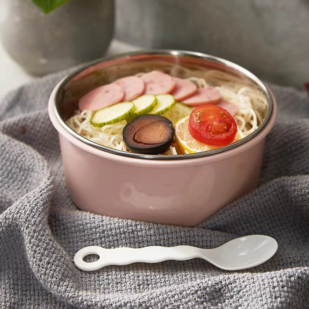 1000Ml round Stainless Steel Bento Lunch Box Leakproof Food Container with Lid Children Food Container Supplies