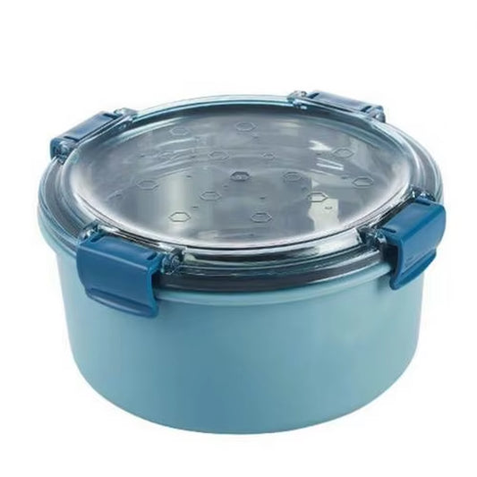 1000Ml round Stainless Steel Bento Lunch Box Leakproof Food Container with Lid Children Food Container Supplies